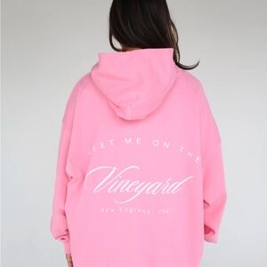 Women's Pink Vineyard Graphic Hoodie